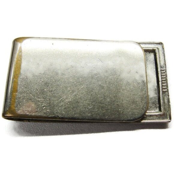 Classic Plain Silver Tone Metal Wear Money Clip Stainless Wallet CC Cash Holder - Picture 3 of 7